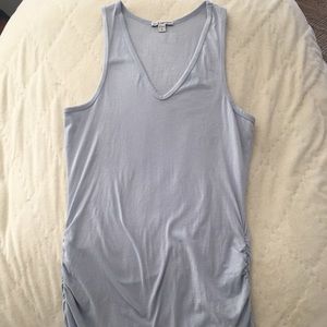 James Perse light blue long tank top